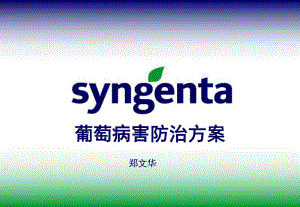 葡萄病虫害防治方案郑文华.ppt