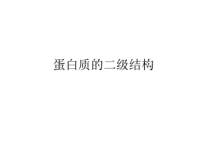 蛋白质的二级结构.ppt