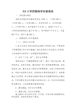 XX小学控辍保学自查报告.docx