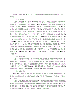 关于田长制工作推进情况汇报.docx