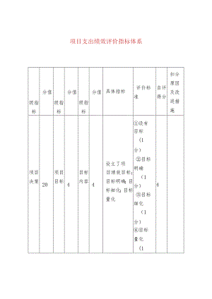项目支出绩效评价指标体系.docx