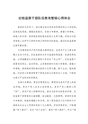 全国纪检监察干部队伍教育整顿心得体会(十篇).docx
