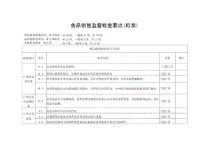 食品销售监督检查要点标准.docx