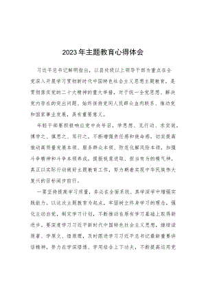 最新2023年主题教育心得体会七篇合集.docx