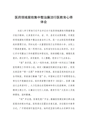 2023年医药领域腐败集中整治的心得体会(七篇).docx