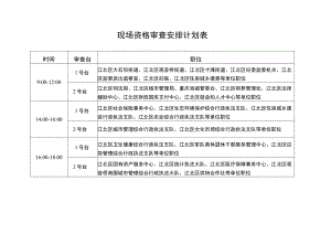现场资格审查安排计划表.docx