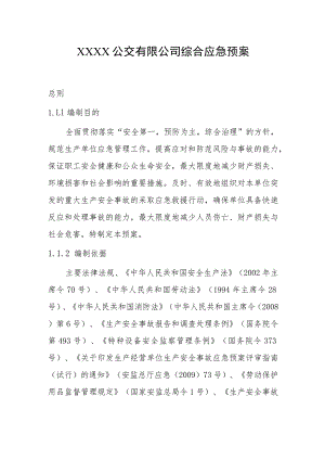 公交有限公司综合应急预案.docx