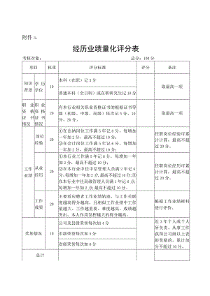 经历业绩量化评分表.docx