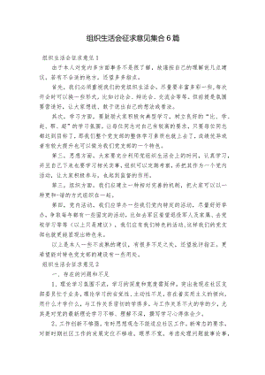 组织生活会征求意见集合6篇.docx