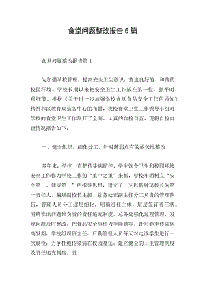 食堂问题整改报告5篇.docx