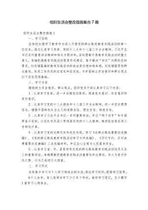 组织生活会整改措施集合7篇.docx