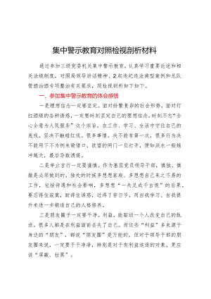 集中警示教育对照检视剖析材料.docx