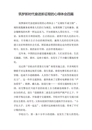 筑梦新时代奋进新征程的心得体会四篇.docx