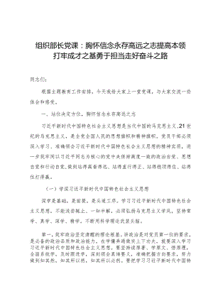 组织部长主题教育党课：12000字.docx