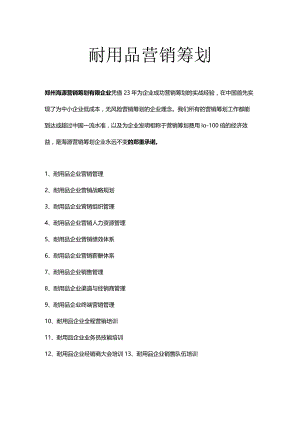 耐用品市场推广策划文档.docx