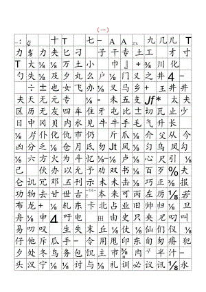 初中生3500字常用字表.docx