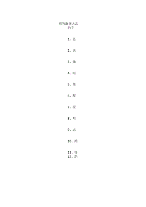 形容胸怀大志的字.docx