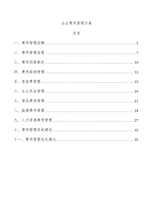 企业费用管理方案.docx
