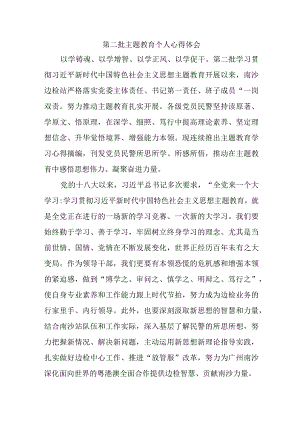 党员干部学习《第二批主题教育》个人心得体会.docx