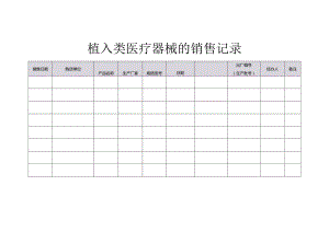 植入类医疗器械的销售记录.docx