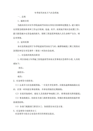 【预案】雨雪天气应急救援预案.docx