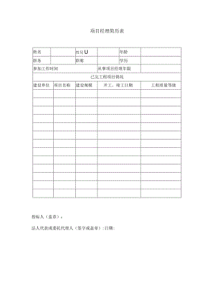 项目经理简历表.docx