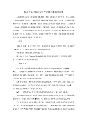 TCNHFA 111.180-2023 保健食品用原料蒲公英团体标准 起草说.docx