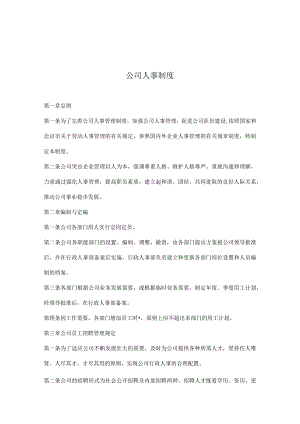 某公司人事管理制度.docx