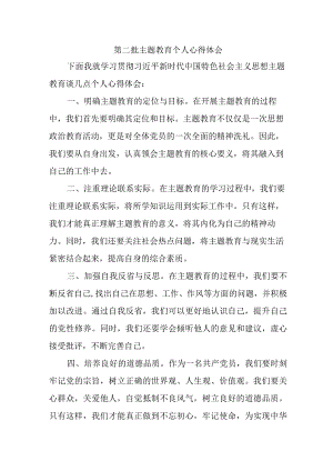 党员干部学习《第二批主题教育》心得体会 （7份）.docx