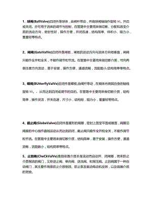 技能培训之常用29类阀门.docx