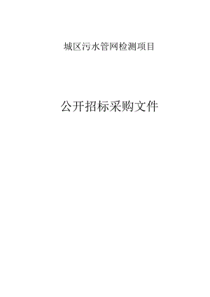 城区污水管网检测项目招标文件.docx