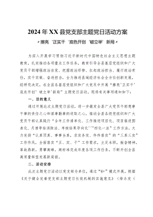 2024年XX县党支部主题党日活动方案“擦亮‘正实干’底色开创‘破立举’新局”.docx