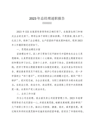 2023年总经理述职报告.docx