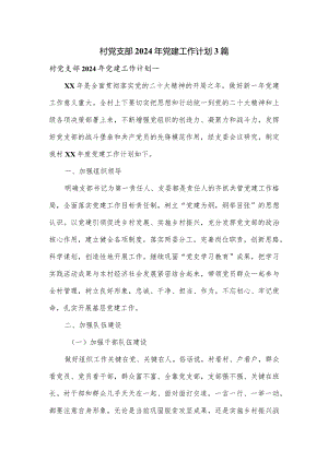 村党支部2024年党建工作计划3篇.docx