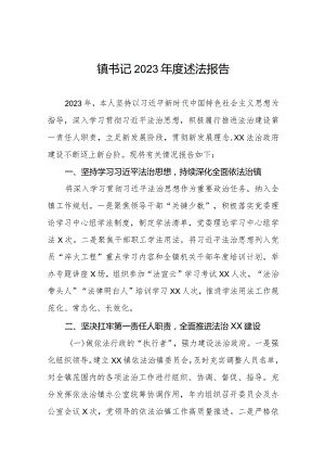 镇委书记2023年度述法报告三篇.docx