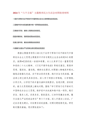 维护党中央权威和集中统一领导等六个方面的问题分析.docx