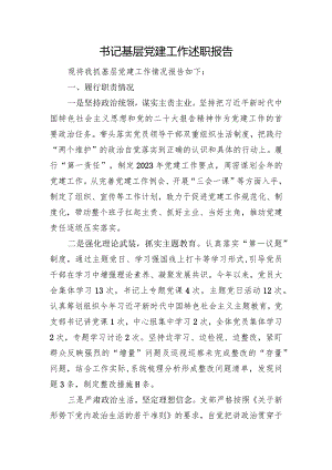 书记基层党建工作述职报告.docx