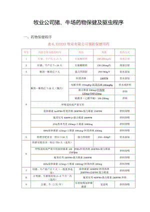 牧业公司猪、牛场药物保健及驱虫程序.docx