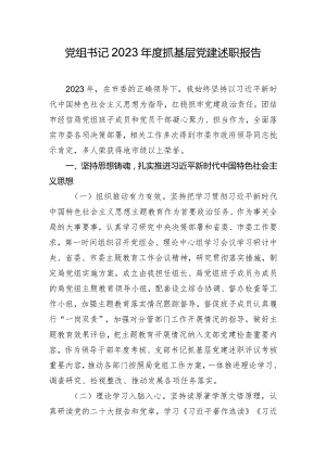 党组书记2023年度抓基层党建述职报告.docx