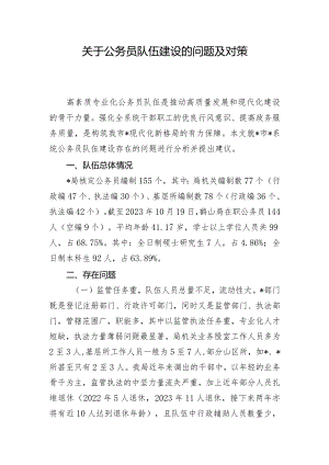 关于公务员队伍建设的问题及对策.docx