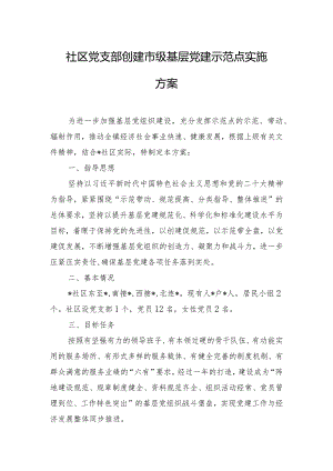 社区党支部创建市级基层党建示范点实施方案.docx