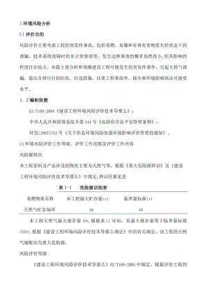天然气项目环境风险分析模板.docx