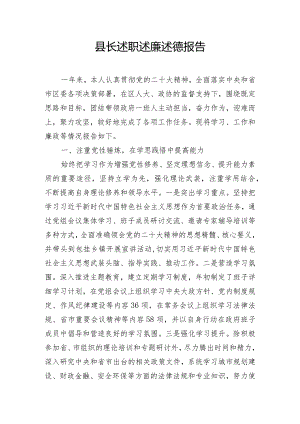 县长述职述廉述德报告.docx