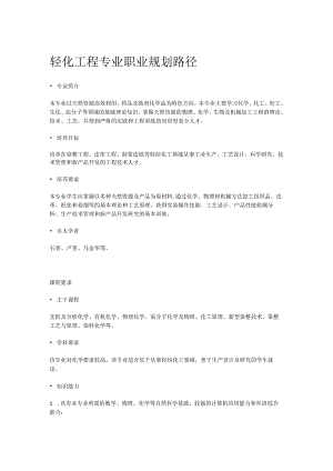 轻化工程专业职业规划路径.docx