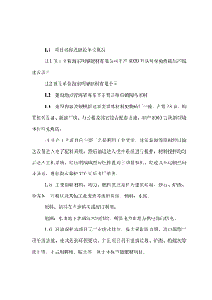 年产8000万块环保免烧砖生产线建设项目可行性研究报告.docx