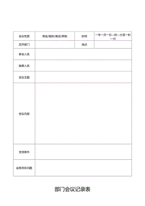 部门会议记录表.docx