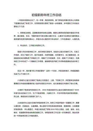 20-初级职称年终工作总结.docx