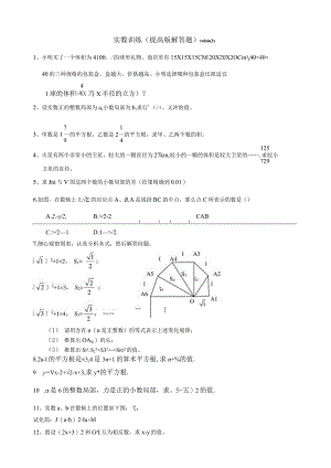 实数训练(提高版解答题).docx
