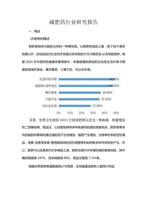 减肥药行业研究报告.docx