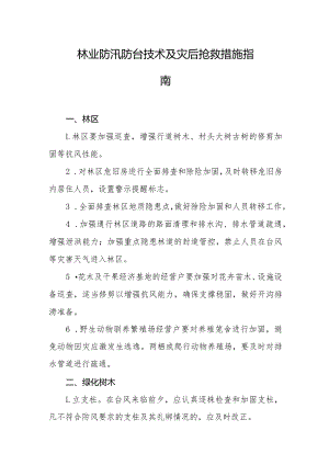 林业防汛防台技术及灾后抢救措施指南.docx